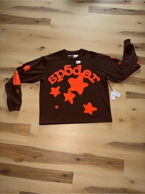 Sp5der Beluga L/S HW Longsleeve Tee Brown